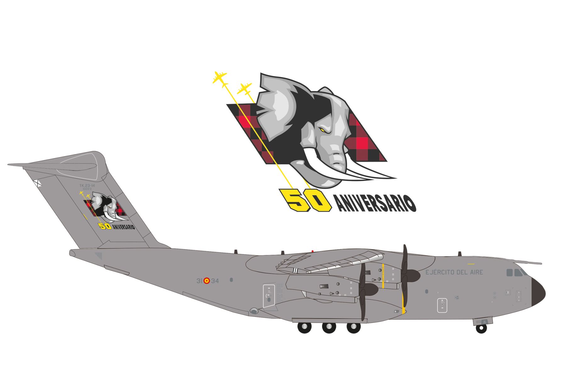 Herpa 573191 - Spanish Air Force Airbus A400M Atlas (T.23)