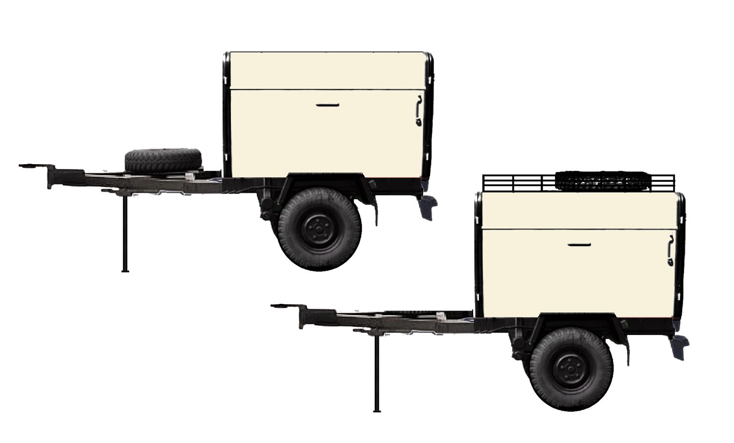 NPE-Modellbau NA88334 - Anhänger HL 10 Kasten, DRK, 2 Stück