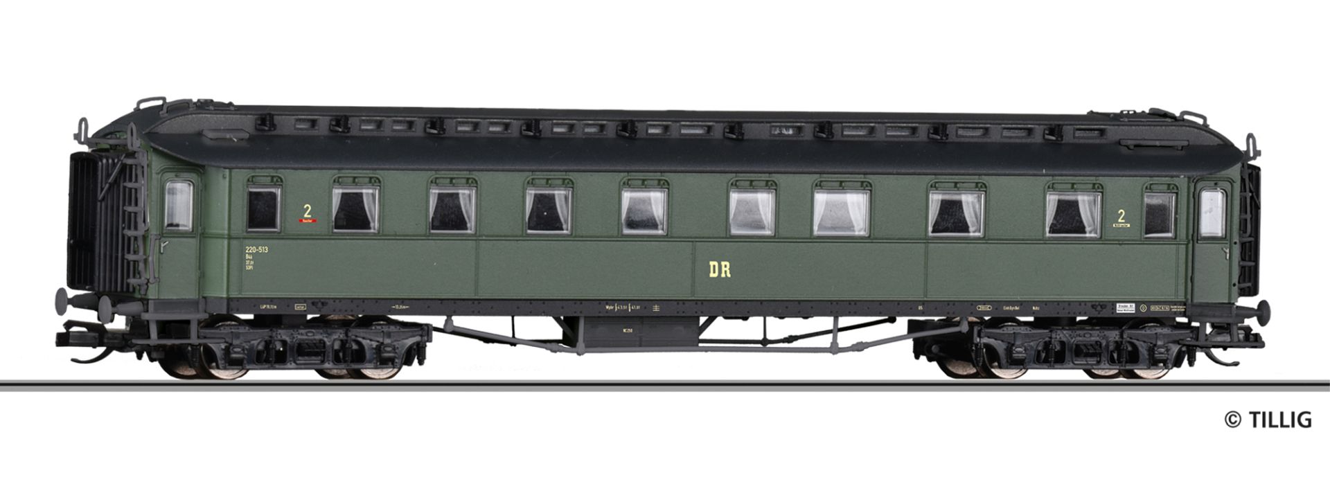 Tillig 12004 - Personenwagen B4ü, 2. Klasse, DR, Ep.III