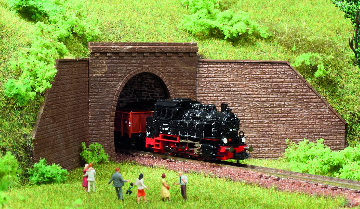 Auhagen 44635 - Tunnelportale eingleisig, 2 Stück
