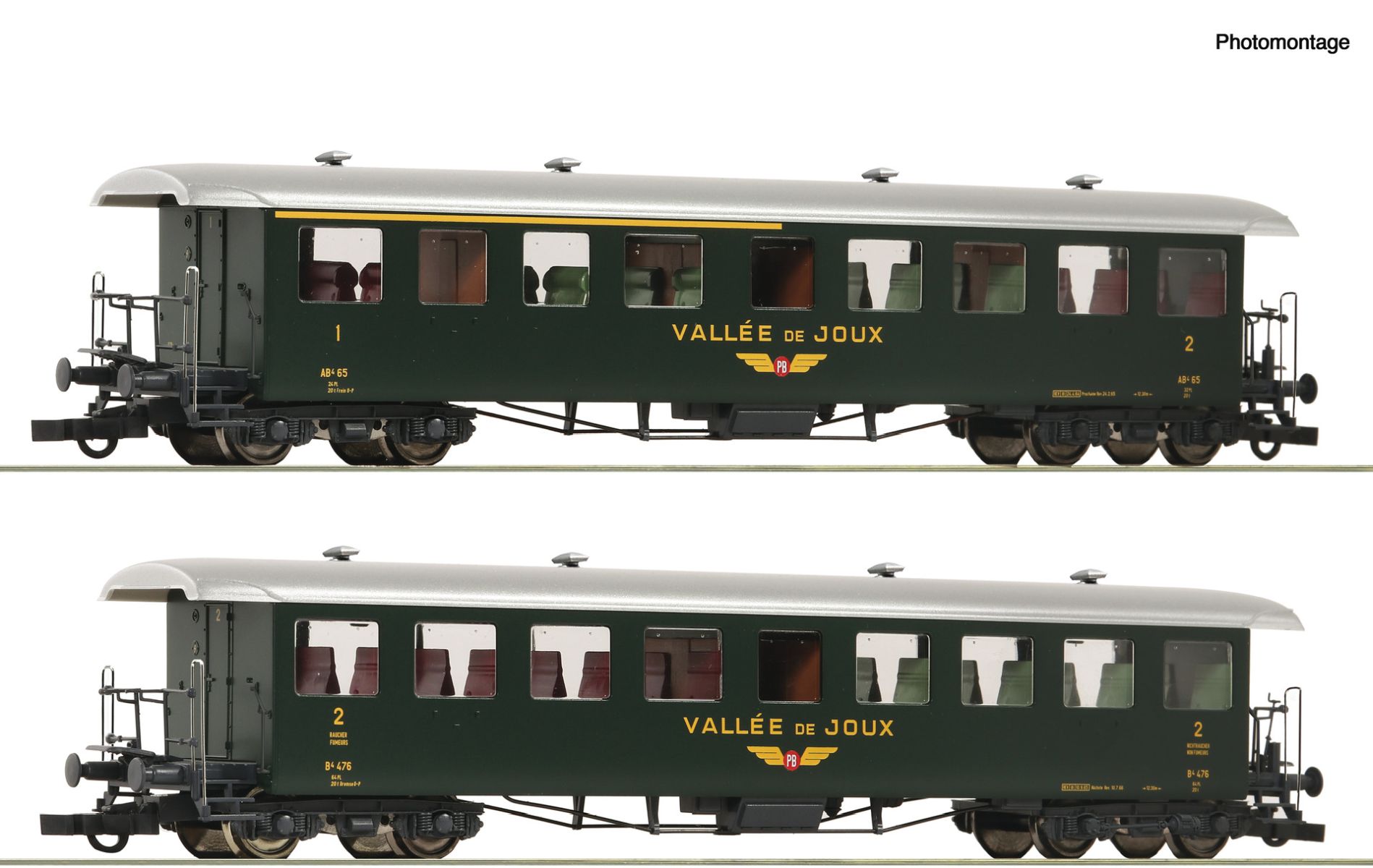 Roco 6200198 - 2er Set Seetalbahnwagen, PB, Ep.IV-V