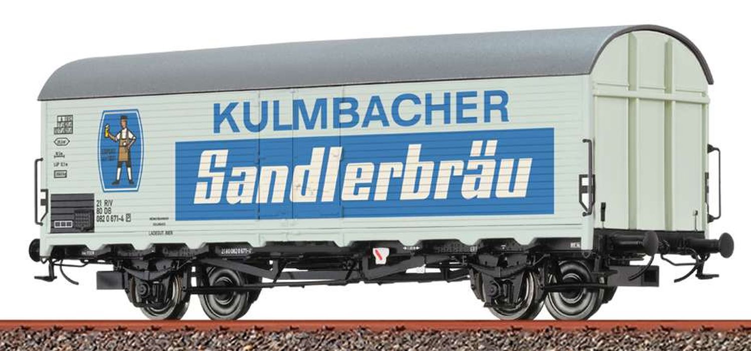 Brawa 47616-A24 - Kühlwagen Ibdlps 383, DB, Ep.IV 'Kulmbacher Sandlerbräu'