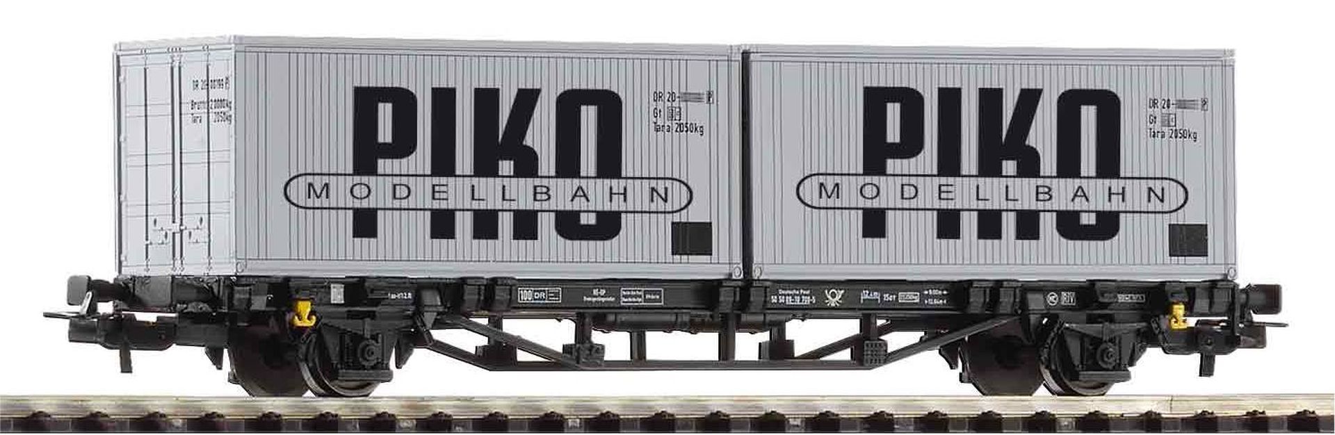 Piko 27709 - Containertragwagen mit 2 Containern 'VEB PIKO', DR, Ep.IV Piko 27709 - Containertragwagen mit 2 Containern 'VEB PIKO', DR, Ep.IV