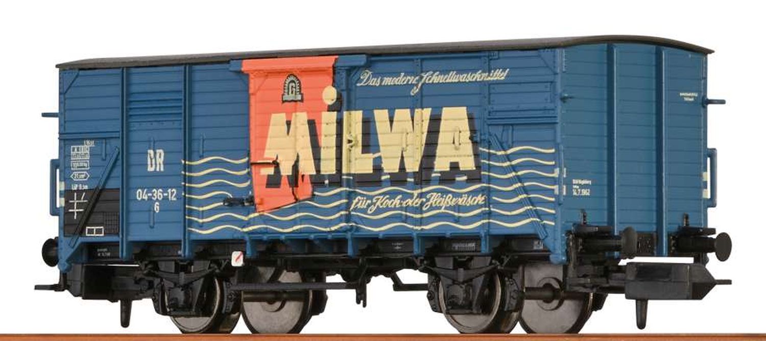 Brawa 67487-A22 - Gedeckter Güterwagen G, DR, Ep.III 'Milwa'