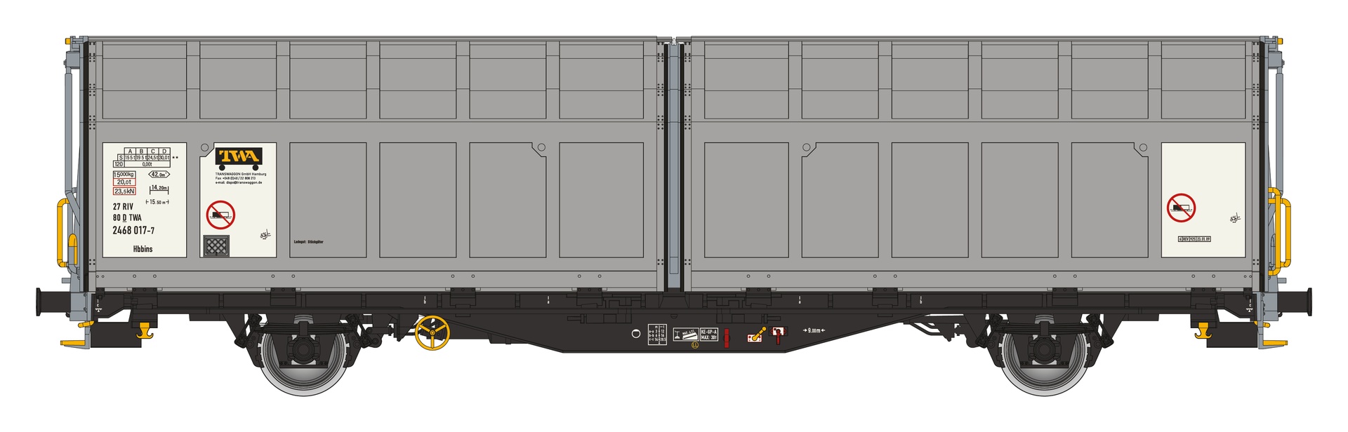 Albert Modell 246006 - Schiebewandwagen Hbbins, D-TWA, Ep.VI