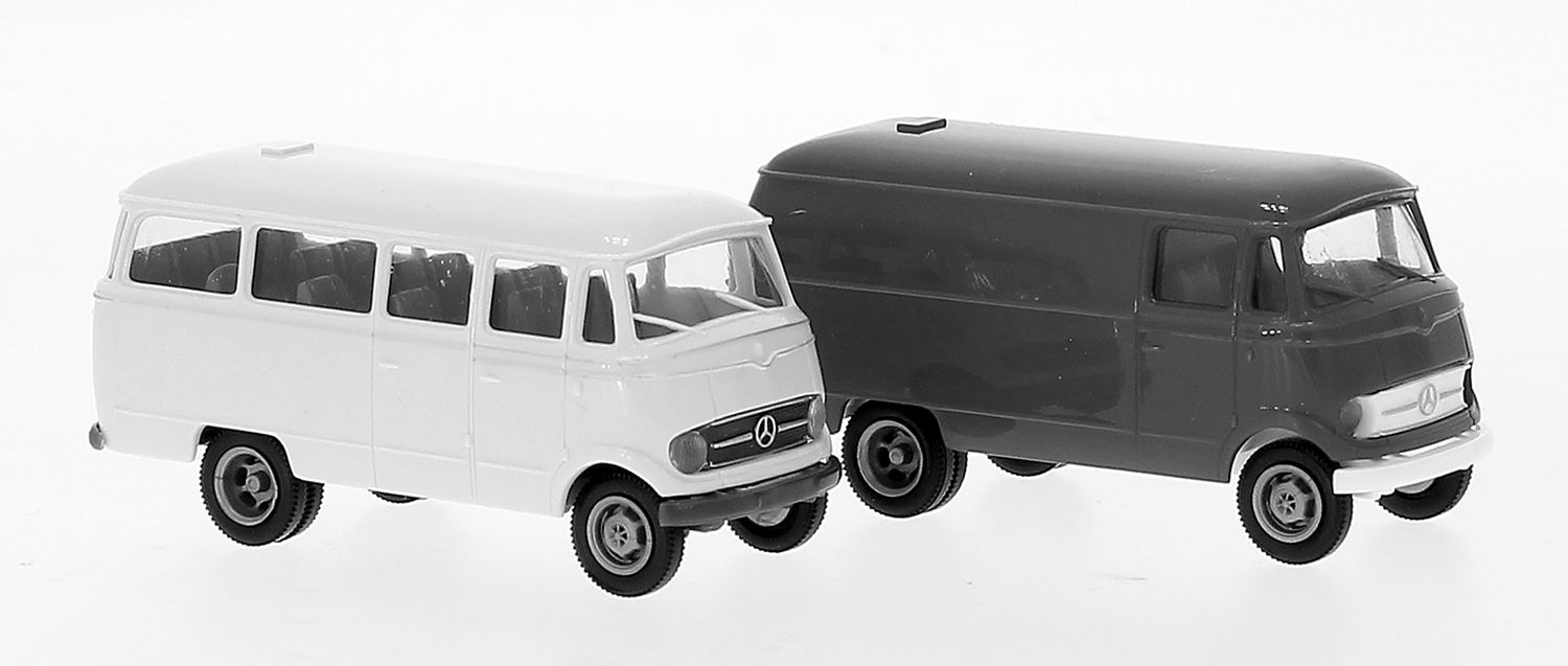 Brekina 10212 - Mercedes MB L/O 319, Kasten und Bus, 1960