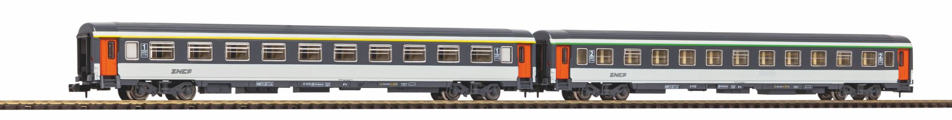Piko 94505 - 2er Set Personenwagen, 1.Kl. + 2.Kl., SNCF, Ep.IV-V