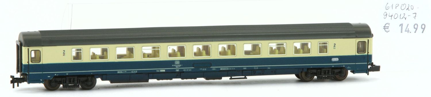 Roco 618020-94012-7-G - Personenwagen, DB, blau, gelb