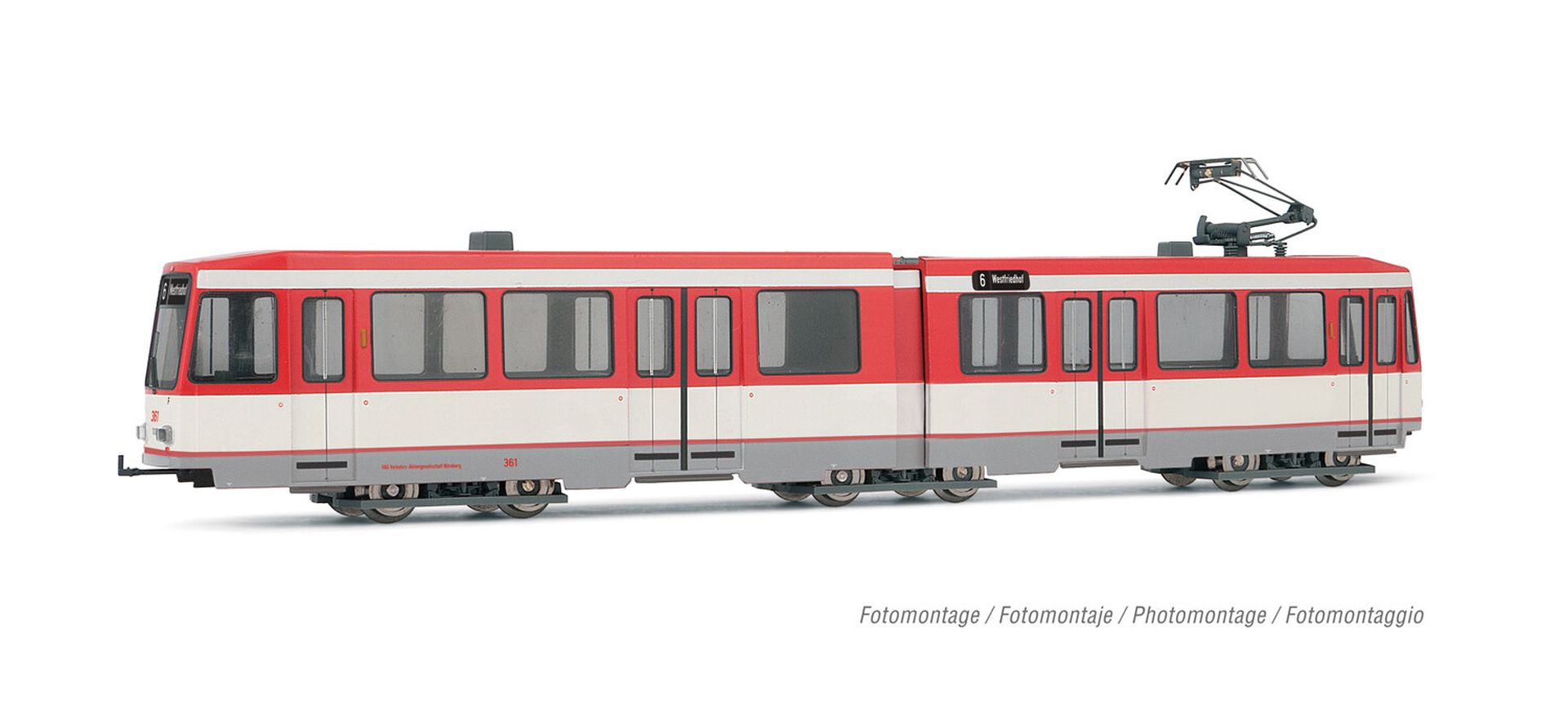 Rivarossi HR2945HM - Straßenbahn DUEWAG GT8, Nürnberg, Ep.IV, HM-Digital