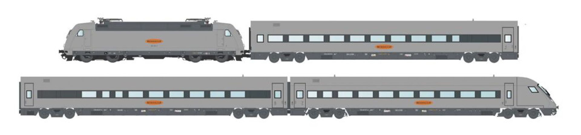 L.S. Models MW2404 - Zugset 4-teilig mit BR 101 und Personenwagen 'Metropolitan', DBAG, Ep.V