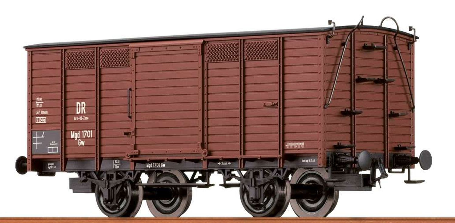Brawa 48029-A22 - Gedeckter Güterwagen Gw, Brit. US Zone, Ep.III