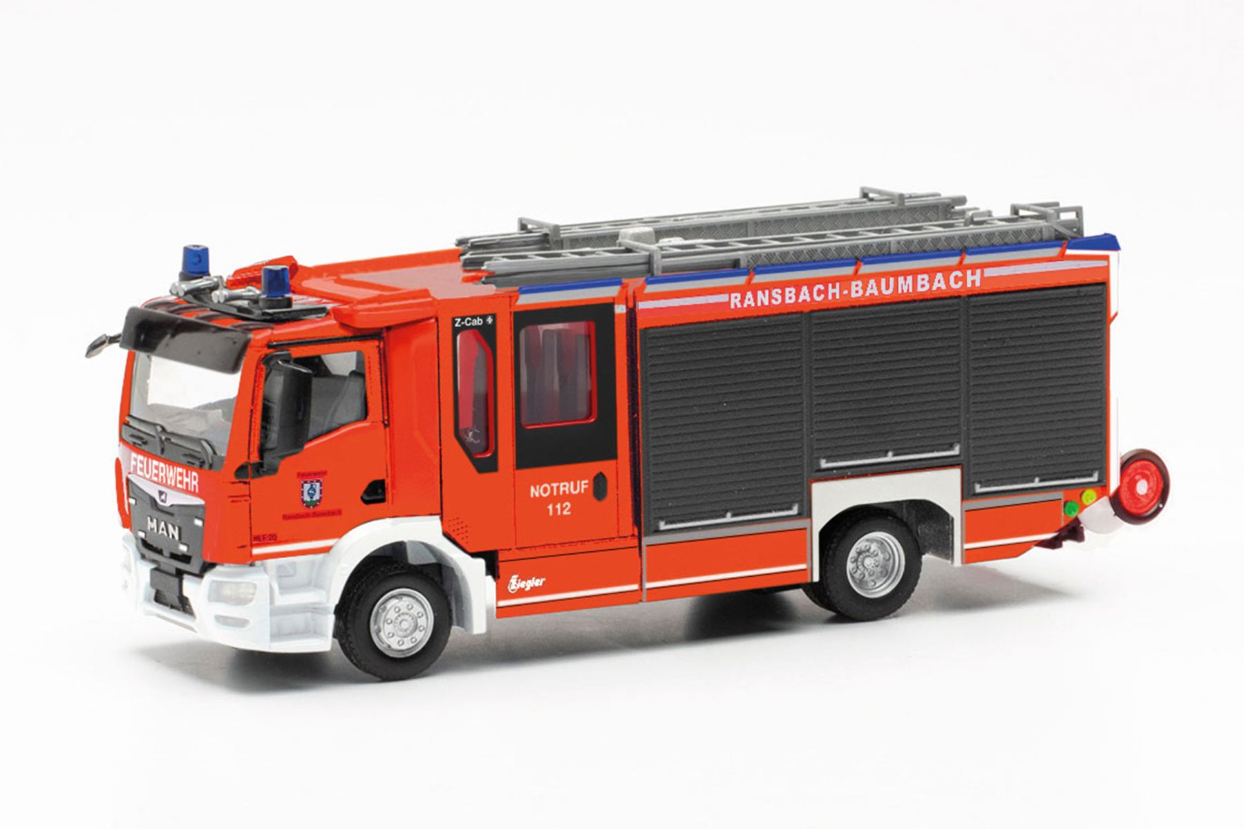 Herpa 097680 - MAN TM CC HLF "Feuerwehr Ransbach-Baumbach"