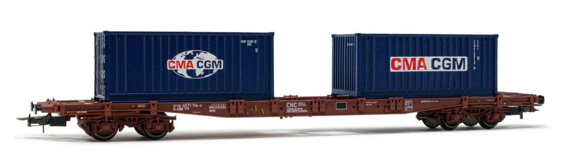 Rivarossi HR6502-A24 - Flachwagen mit Containern, ERR, Ep.VI 'CMA, CGM'