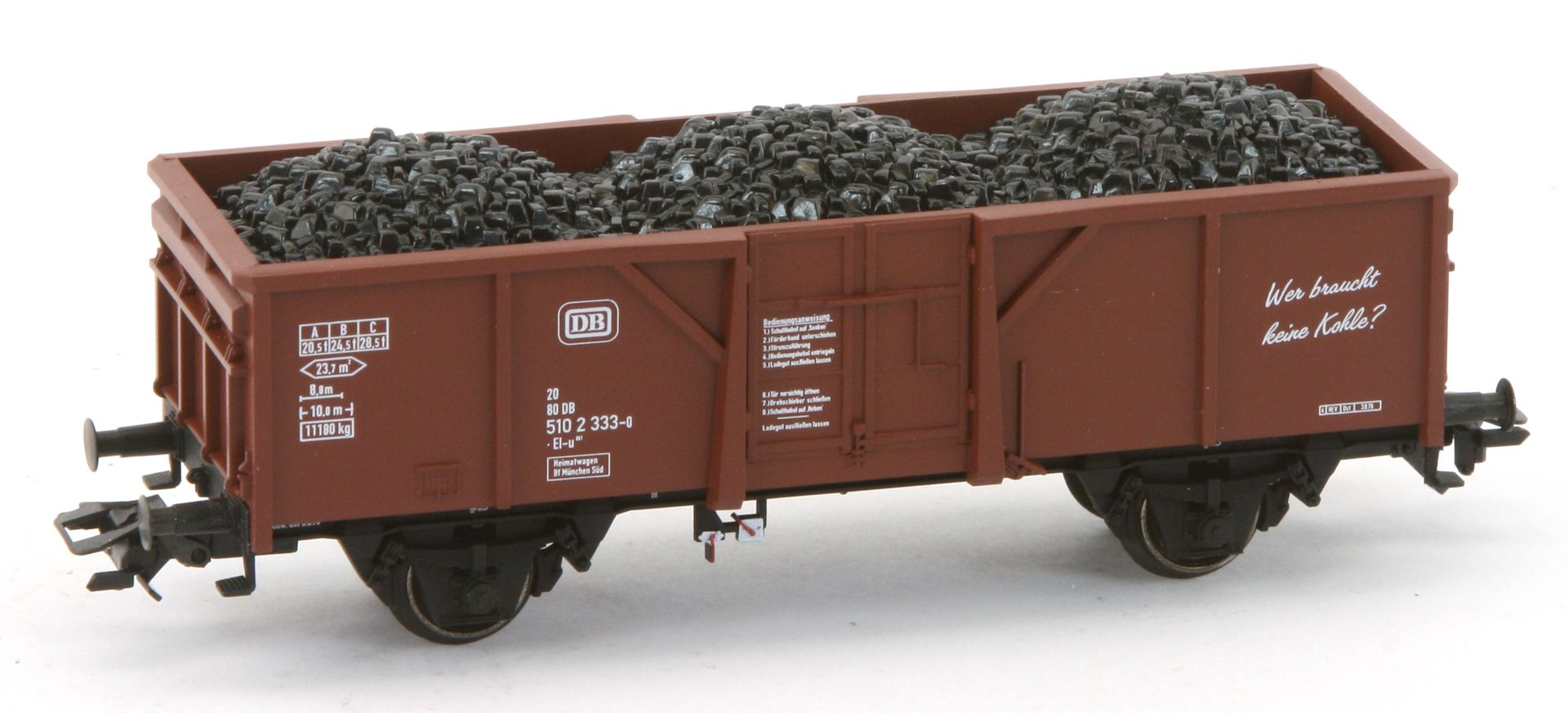 Märklin 44340.004 - Offener Güterwagen mit Kohleladung, braun, DB, Ep.IV