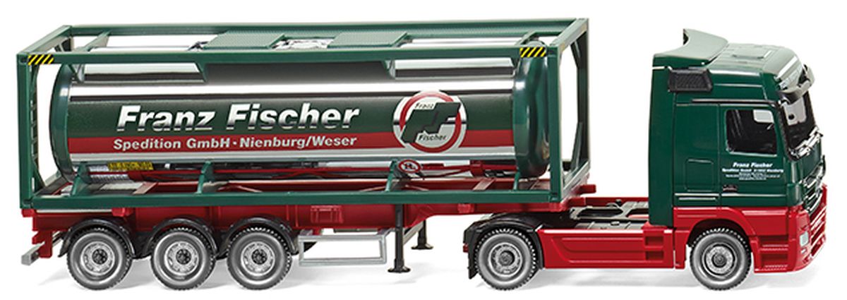 Wiking 053603 - Tankcontainersattelzug 30' (MB Actros) 'Franz Fischer Spedition'