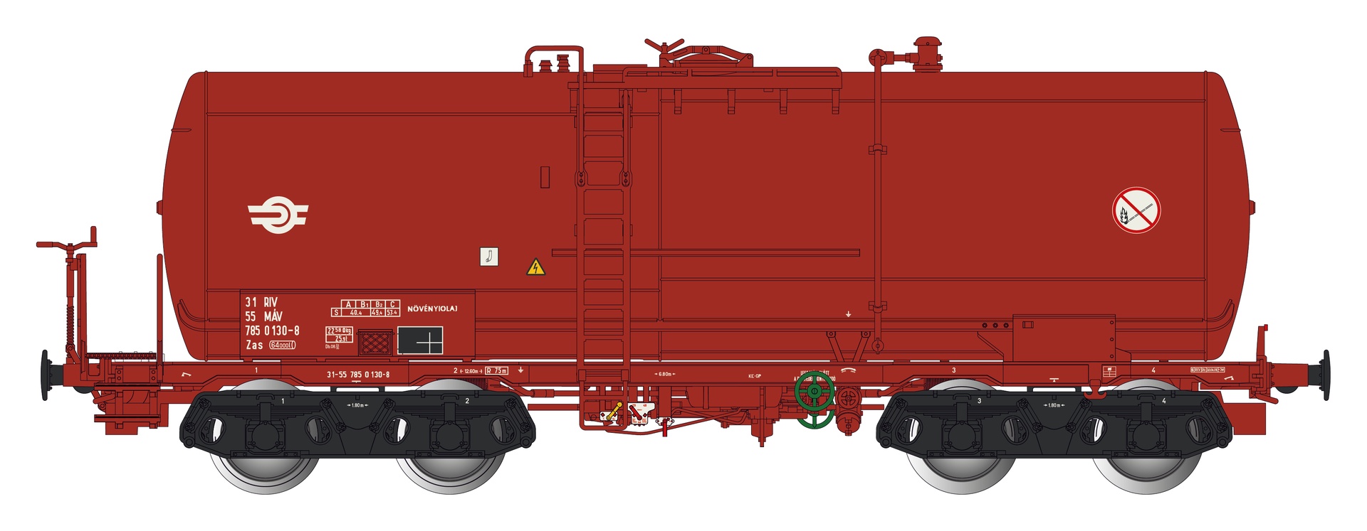 Albert Modell 785023 - Kesselwagen Zas, MÁV, Ep.V