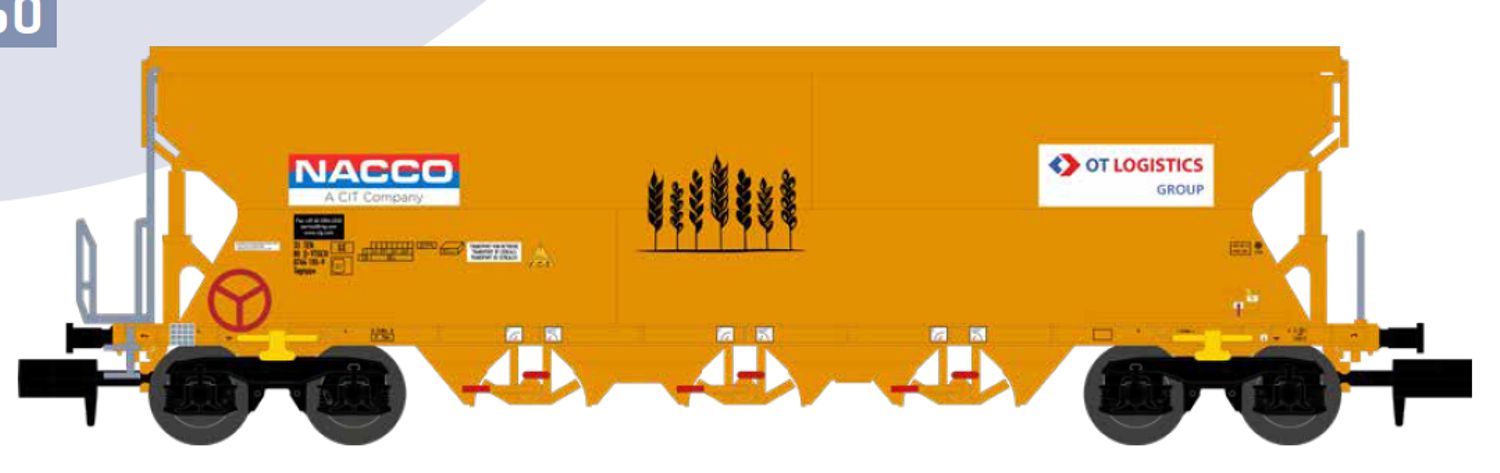 nme 211671 - Getreidewagen Tagnpps 101m³, NACCO, Ep.VI 'OT-Logistics'