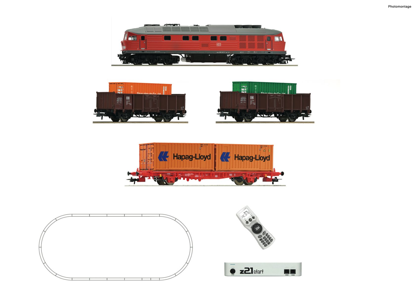 Roco 5110003 - Digitales Startset mit BR 232 und Güterzug, DBAG, Ep.VI, z21start