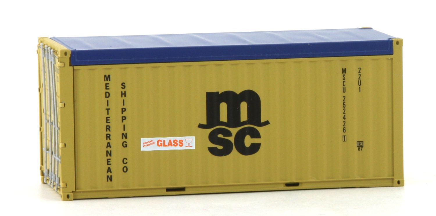PT-Trains 820501 - Container 20' 'msc', MSCU2524261 'GLASS'