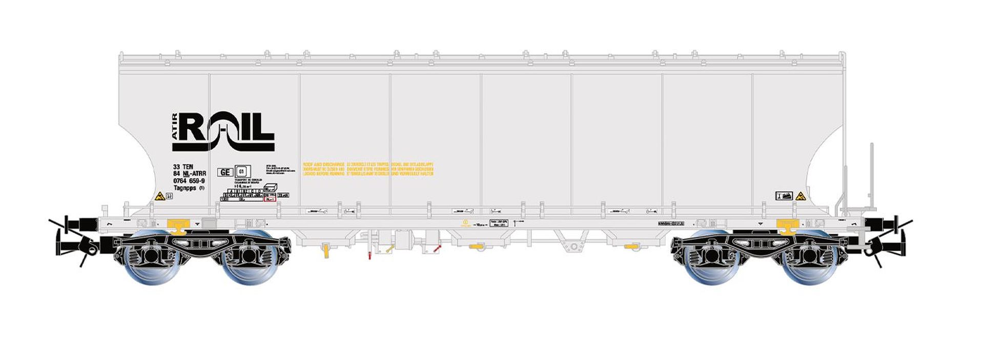 Rivarossi HR6675 - 2er Set Getreidesilowagen, ATIR-RAIOL, Ep.VI