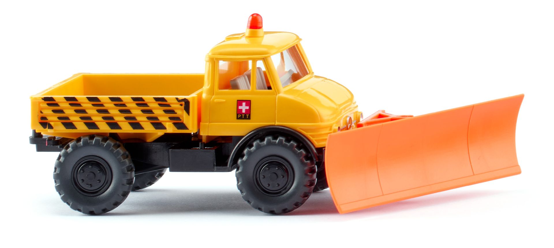 Wiking 037110 - Unimog U 406 mit Schneepflug "PTT"
