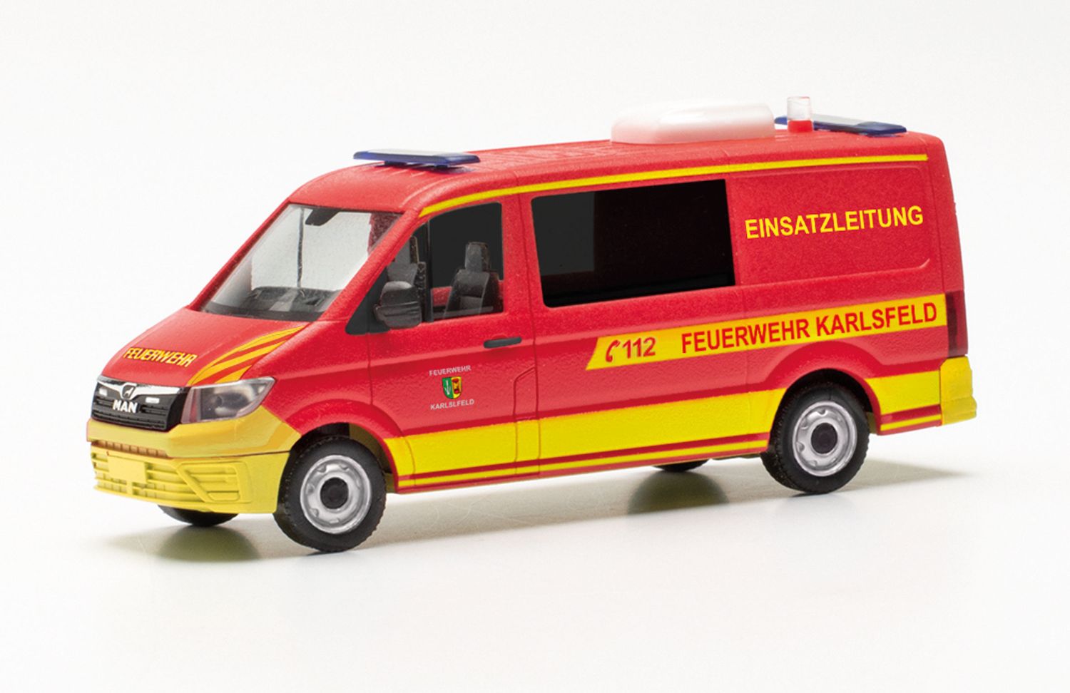 Herpa 096904 - MAN TGE Halbbus FD ELW 'Feuerwehr Karlsfeld'