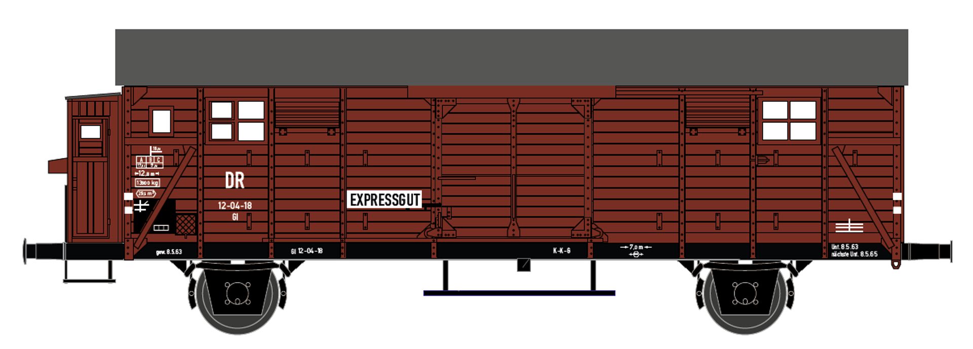 Hädl 0113143 - Gedeckter Güterwagen Ba. Dresden, ex. LEIG, DR, Ep.III 'EXPRESSGUT'