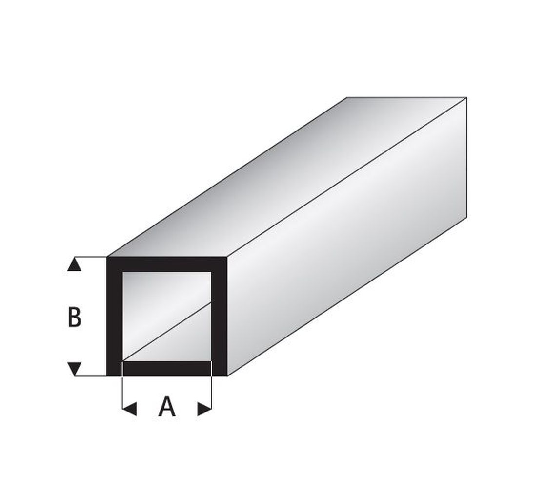 Maquett 420-51/3 - Profil, quadratisch hohl, Länge 33cm, innen 2,0mm, außen 3,0mm