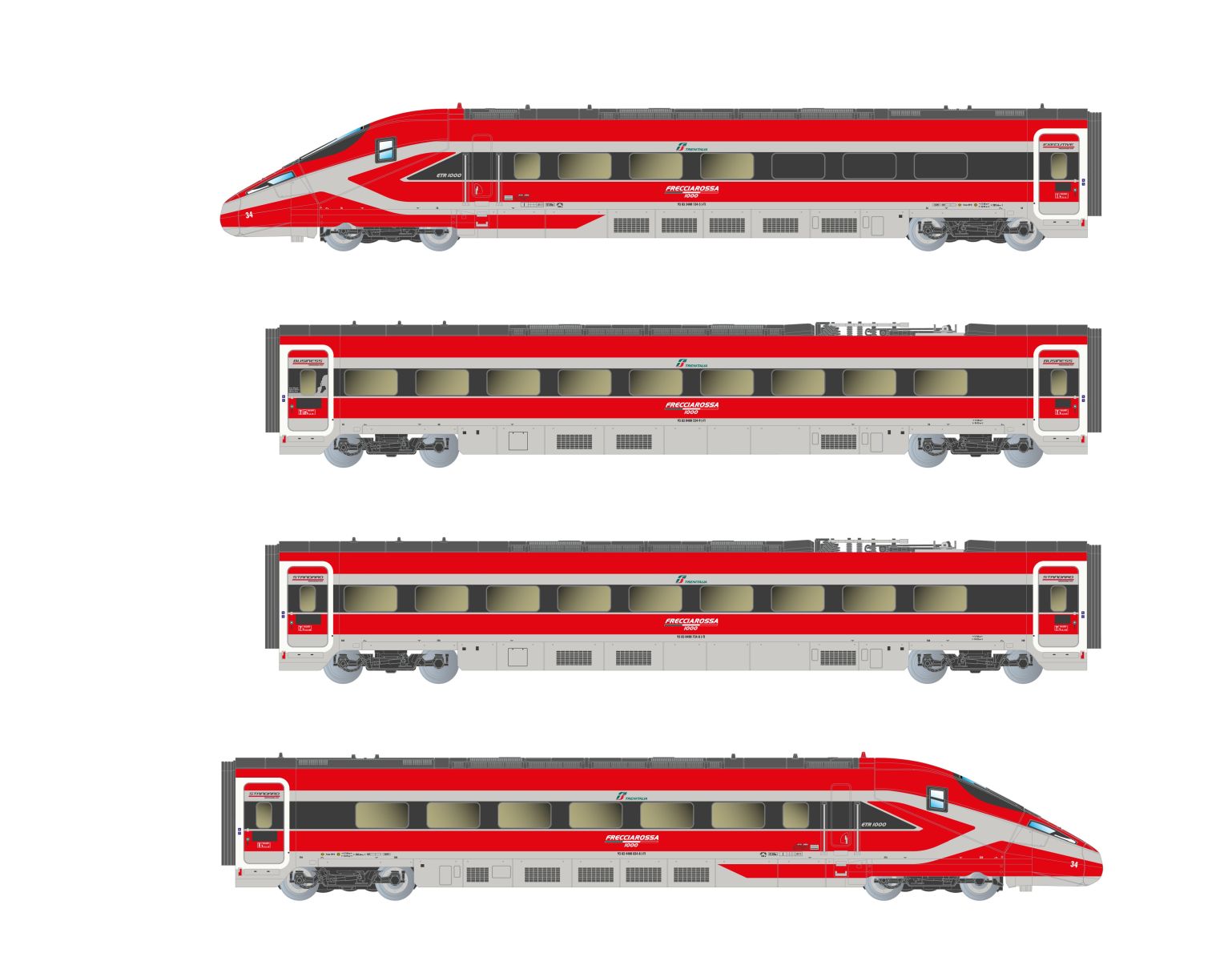 Arnold HN2619 - Triebzug Frecciarossa 1000, 4-teilig, FS Trenitalia, FS, Ep.VI