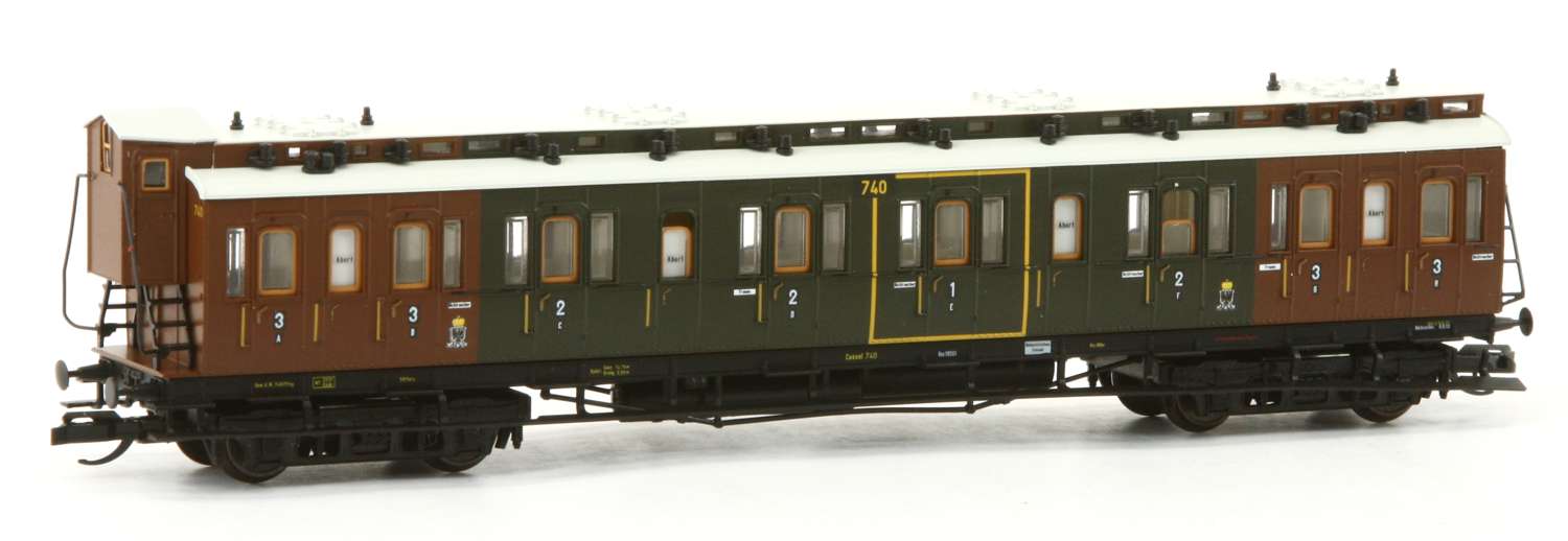 Tillig 01814-A24 - 3er Set Personenwagen, KPEV, Ep.I