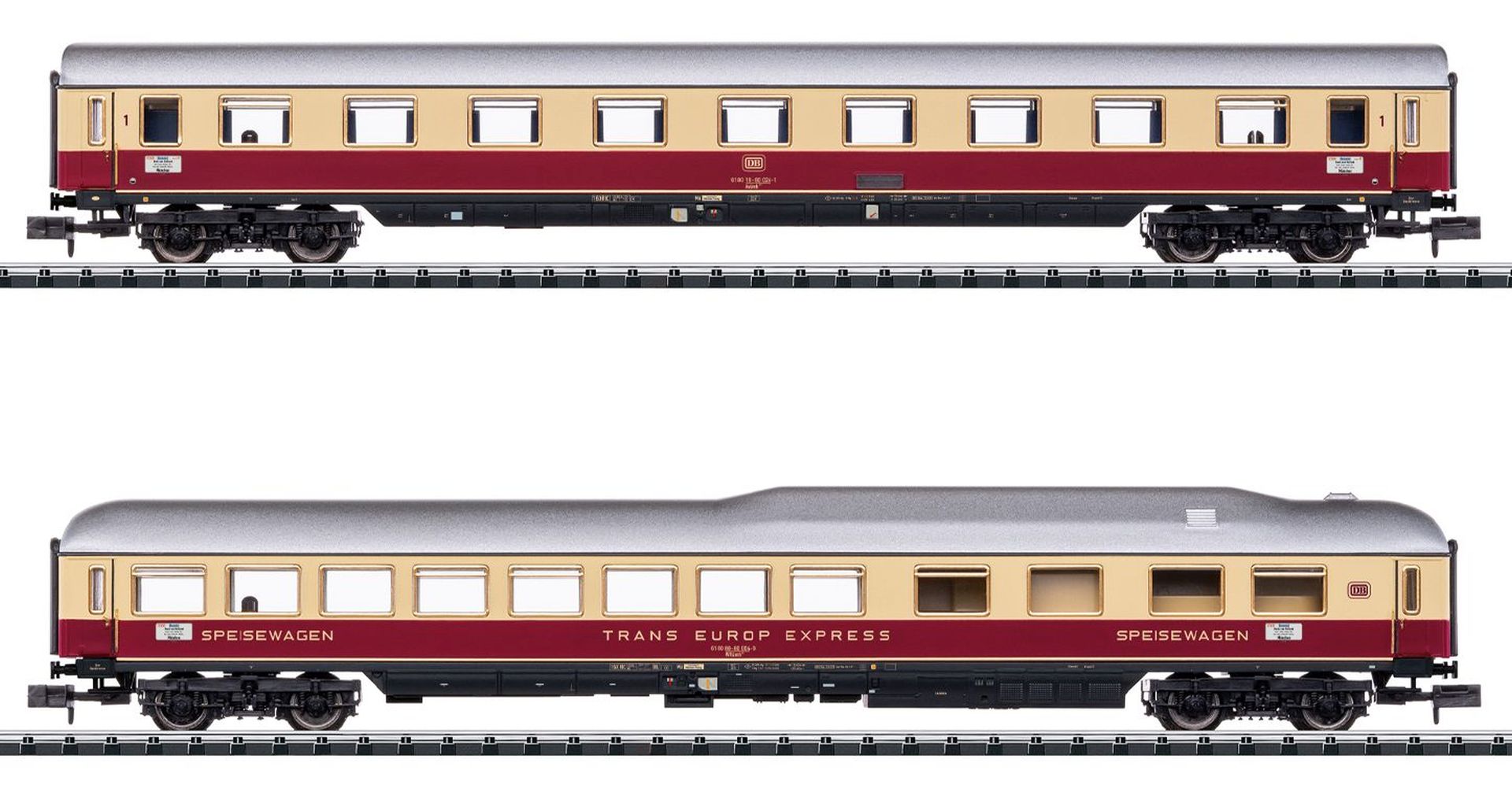 Trix 15369 - 2er Set Personenwagen TEE 'Rheinpfeil', DB, Ep.IV