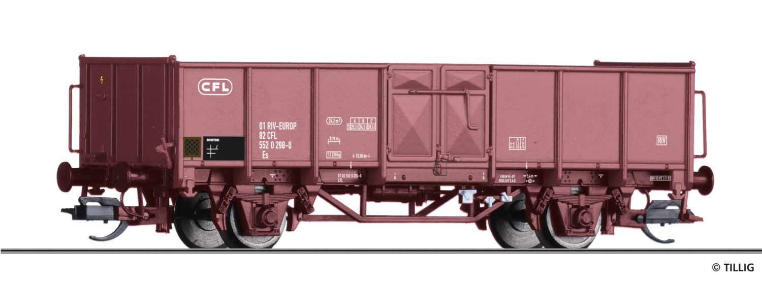 Tillig 14083 - Offener Güterwagen Es, CFL, Ep.IV