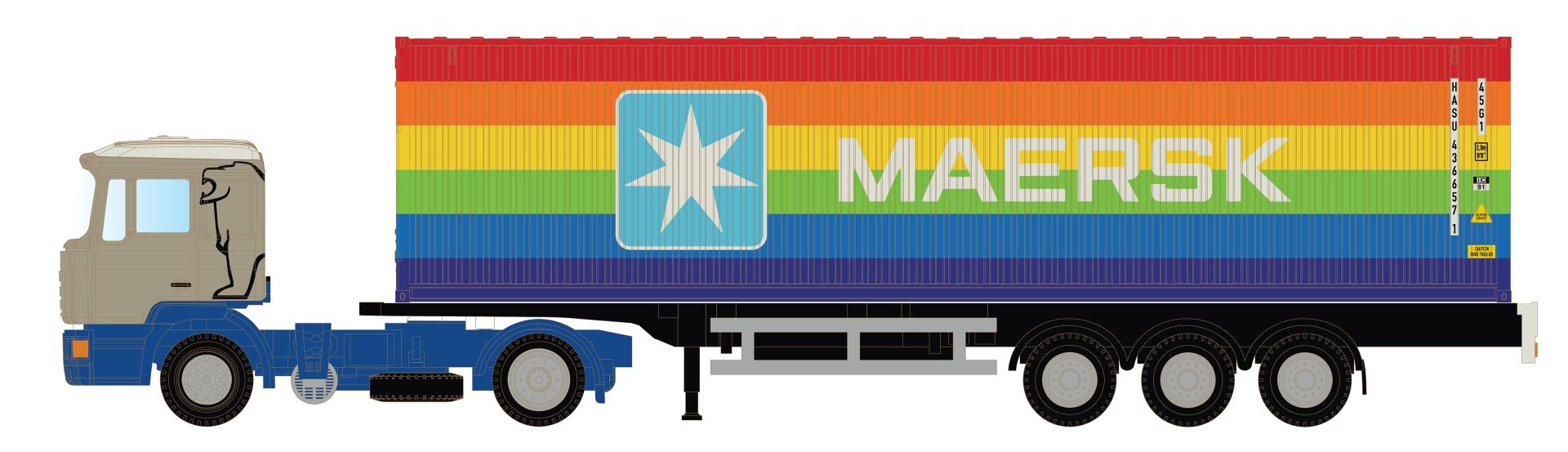 MiNis LC4066 - MAN F90 Container-Sattelzug MAERSK