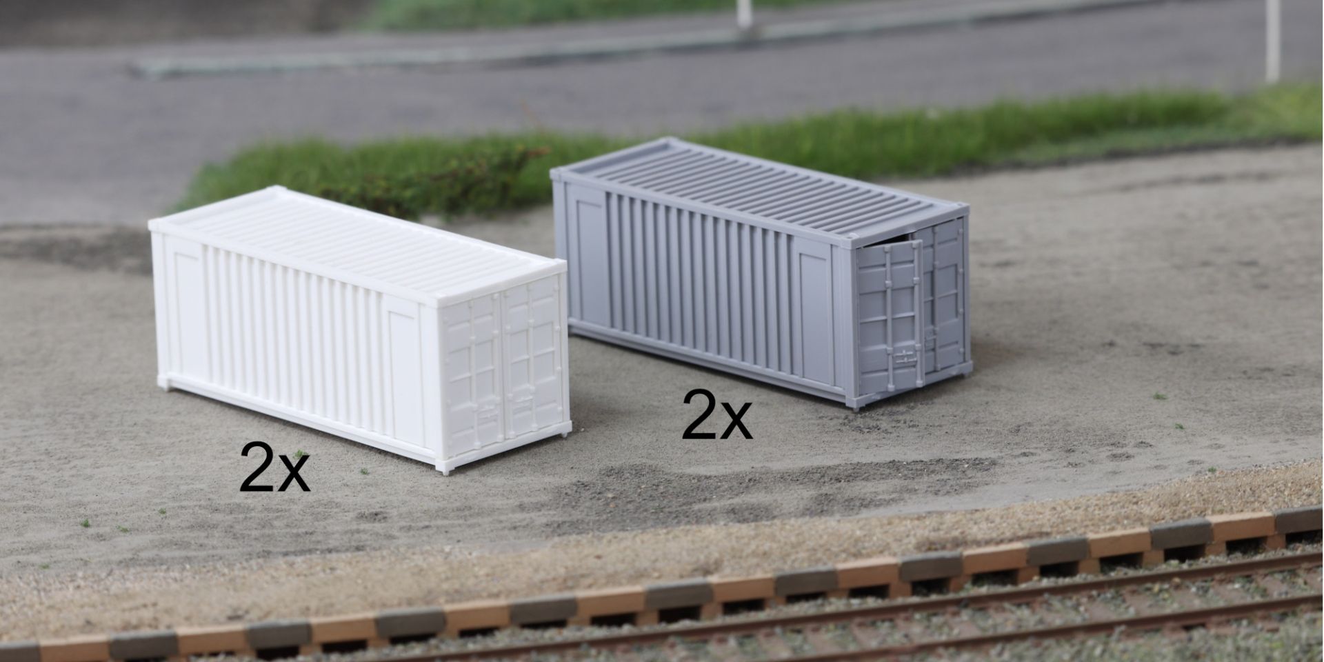 igra 66818211 - 4er Set Container, weiß und grau