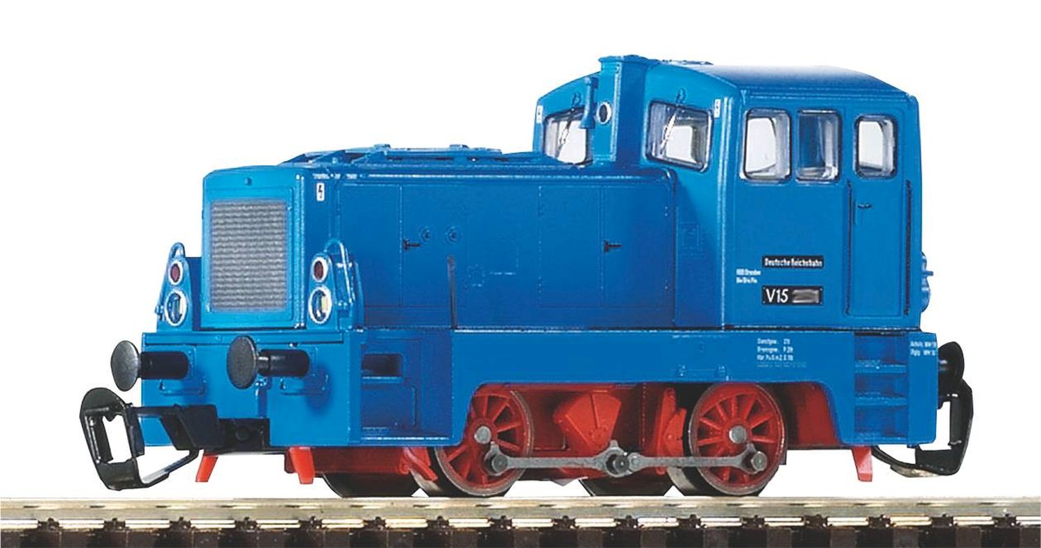 Piko 47308-ZHKS - Diesellok V 15, DR, Ep.III, blau, Zimo-Henningsound mit SD-Kupplungen und Pufferspeicher