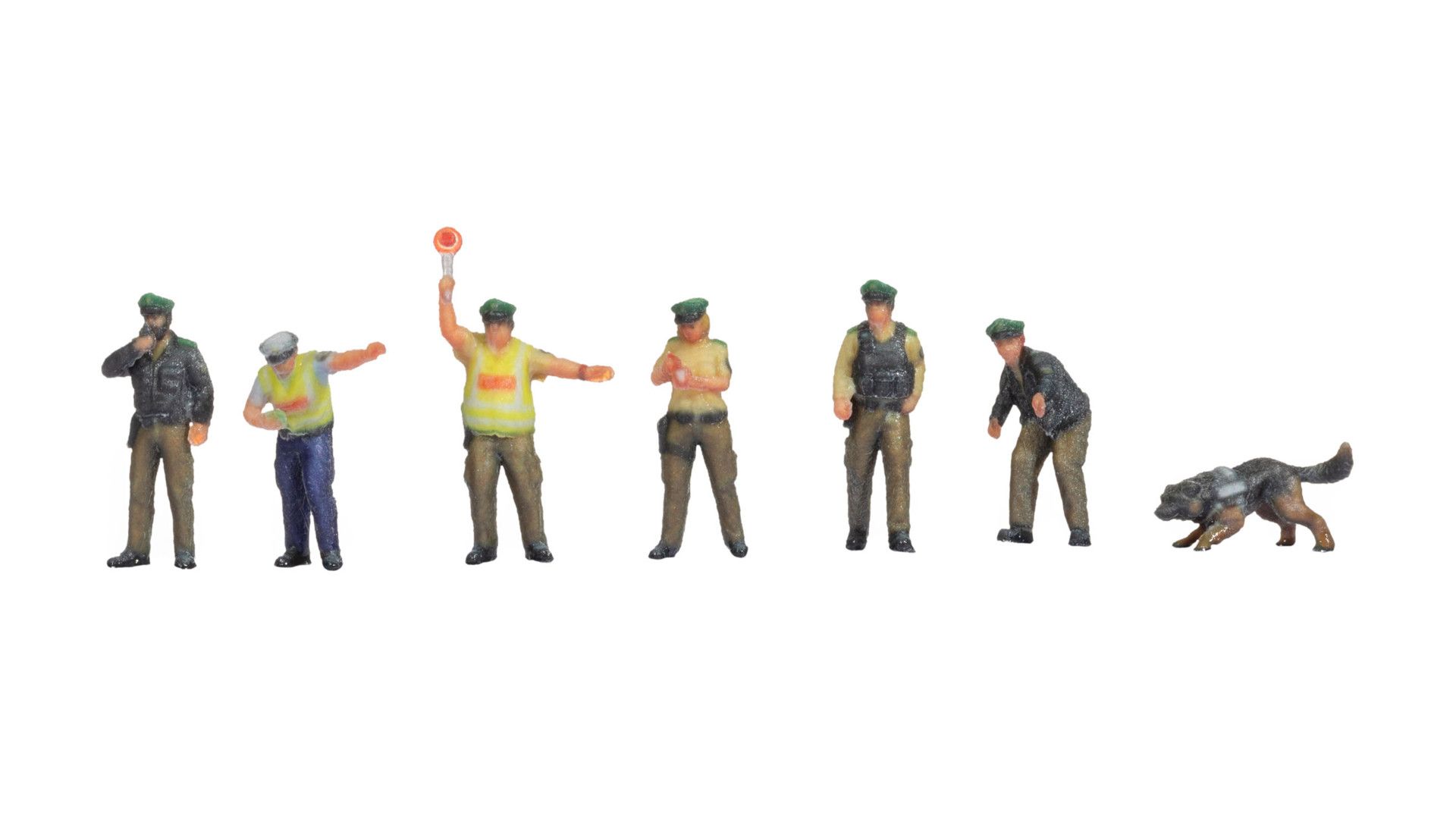 Noch 35010 - Polizisten, grüne Uniform, farbiger 3D-Druck