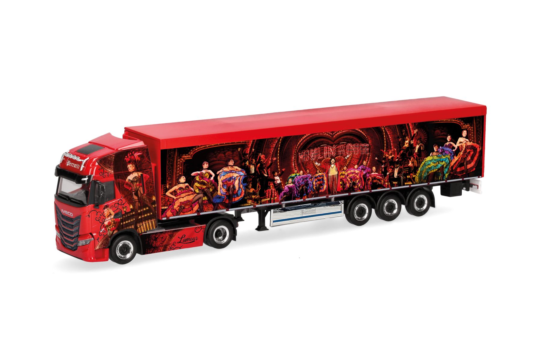 Herpa 320306 - Iveco S-Way Schubboden-Sattelzug "Perrotti" (Italien)