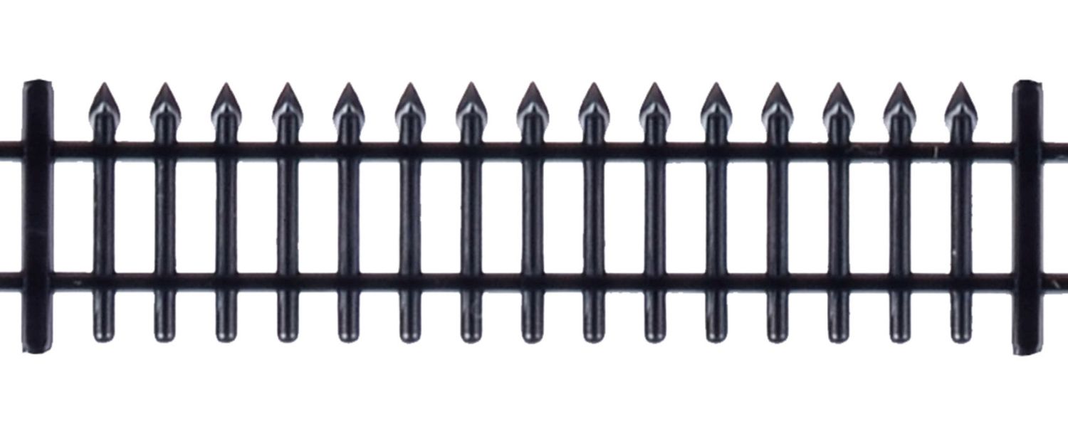Vollmer 45007 - Eisenzaun, schwarz, 192 cm