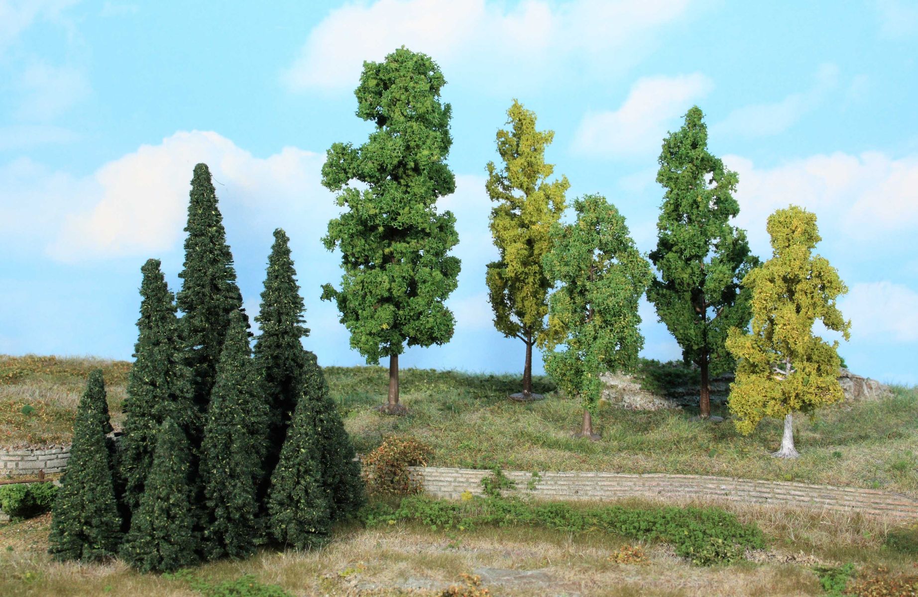 Heki 1962 - Miniwald-Set, 40 Bäume und Tannen 5 - 18 cm