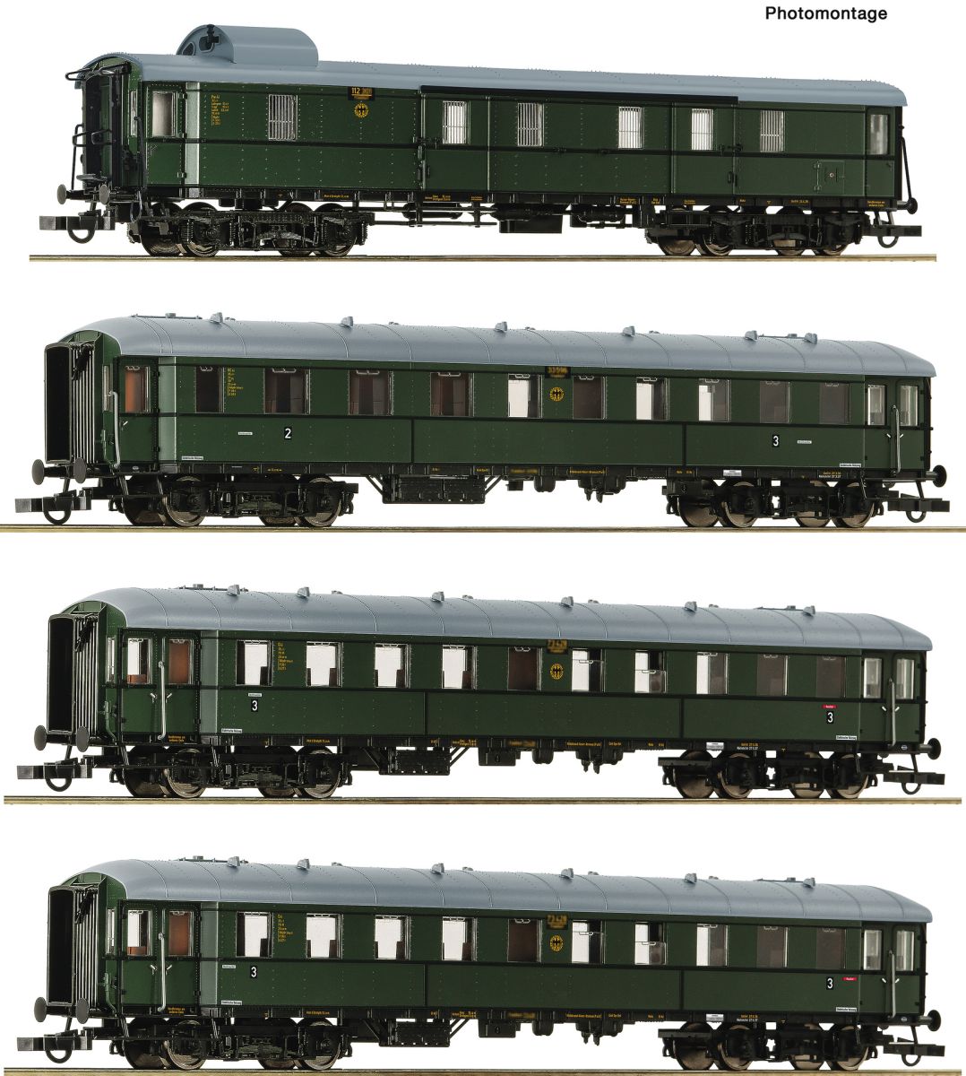 Roco 6200056 - 4er Set Personenwagen 'Zwickauer Traditionszug', DR, Ep.IV, Set 1