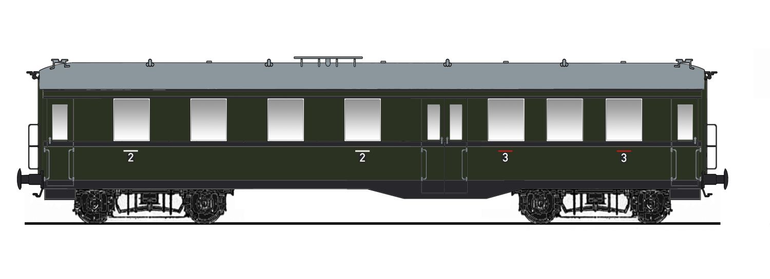 Saxonia 120007 - Personenwagen Bauart 'Altenberg', 2./3. Klasse, DB, Ep.III