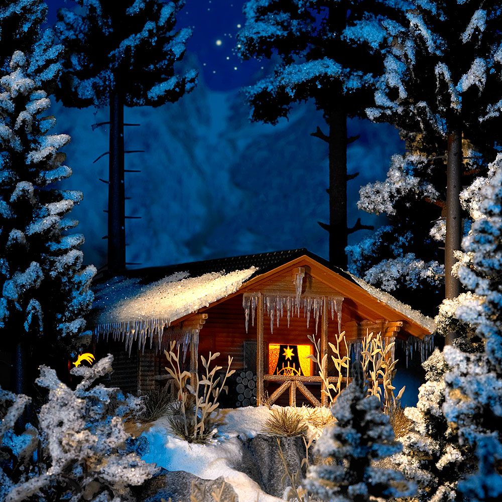 Busch 1085 - Winterhütte mit Beleuchtung