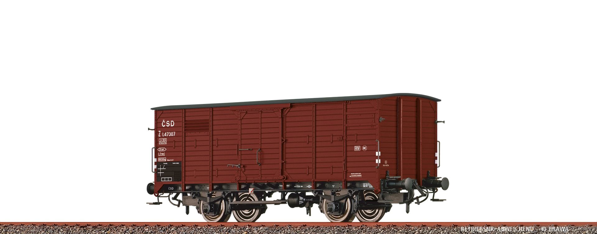 Brawa 49874 - Gedeckter Güterwagen Z, CSD, Ep.III