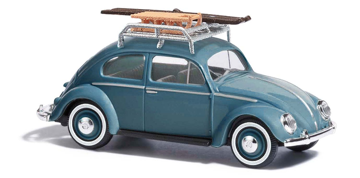Busch 52911 - VW Käfer mit Brezelfenster mit Dachgepäckträger, Baujahr 1952
