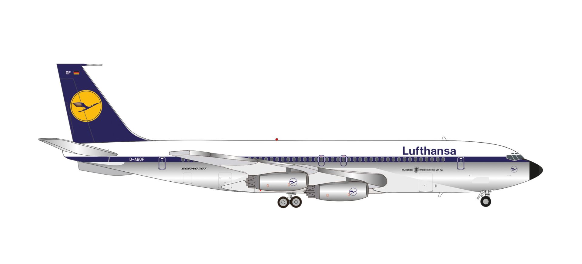 Herpa 573702 - Lufthansa Boeing 707-400