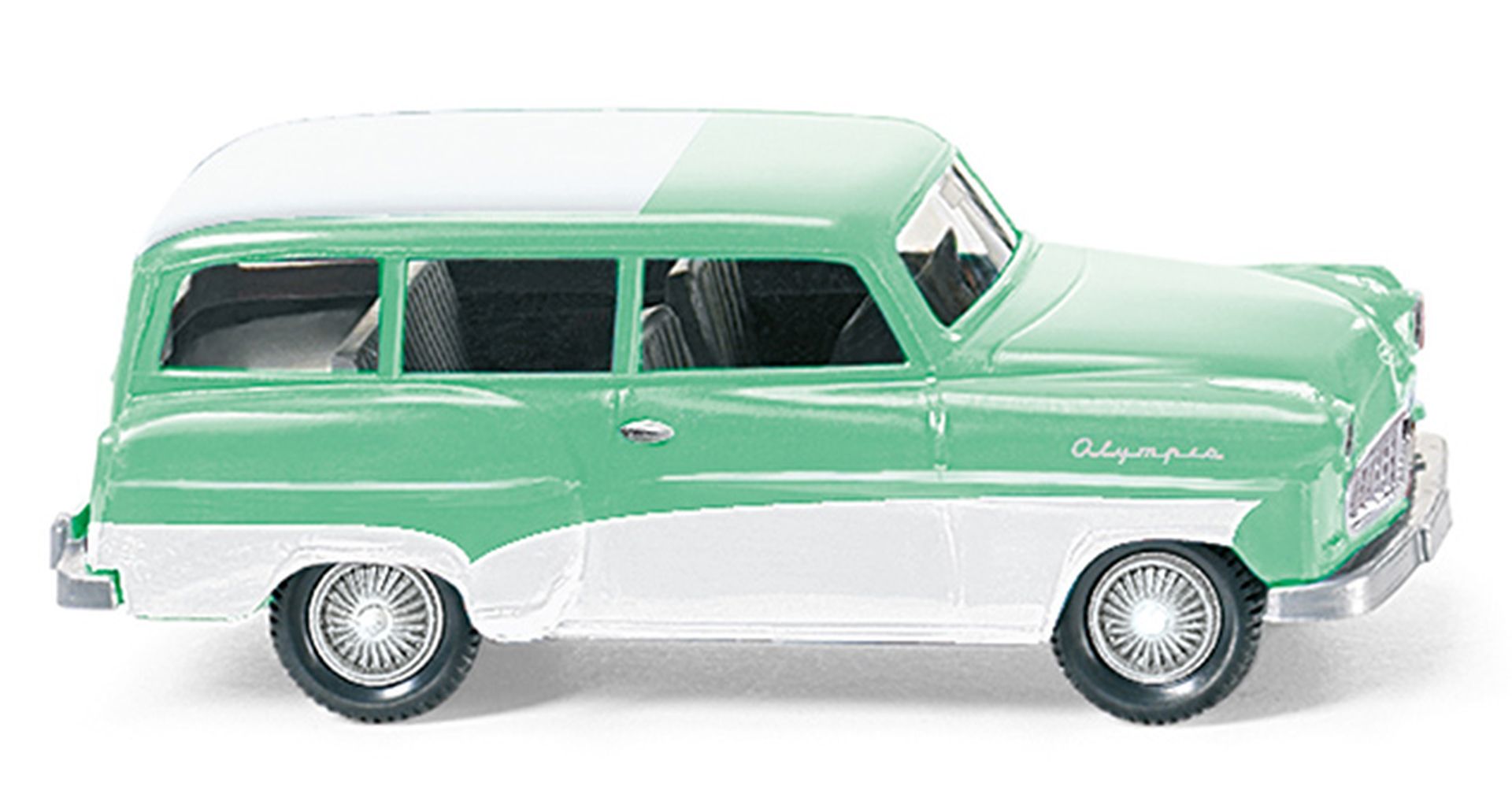 Wiking 085006 - Opel Caravan 1956 - mintgrün mit weißem Dach