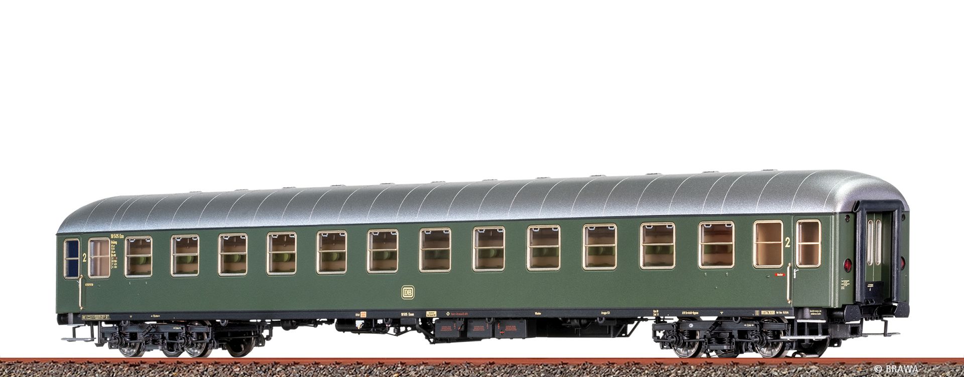 Brawa 58120 - Schnellzugwagen B4ümg-54, DB, Ep.III, mit Beleuchtung