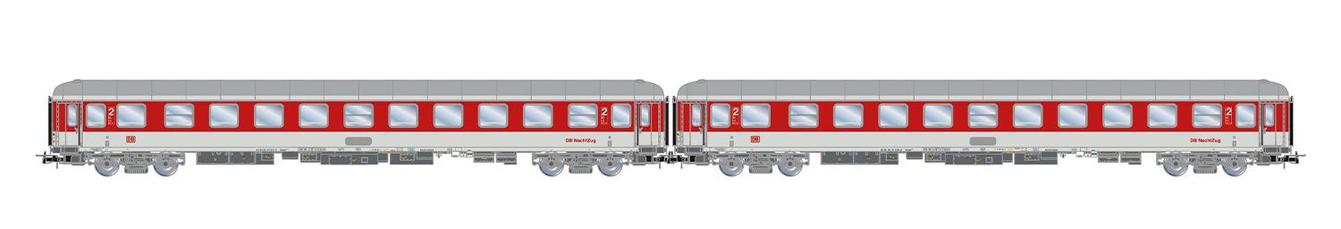 Rivarossi HR4416 - 2er Set Liegewagen 'Nachtzug', DBAG, Ep.V