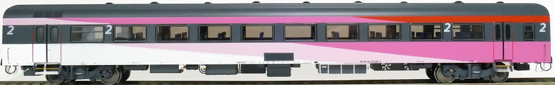 Exact-Train EX11189 - Personenwagen ICRm Fyra 1, B, NS, Ep.VI, mit Innenbel. und Figuren