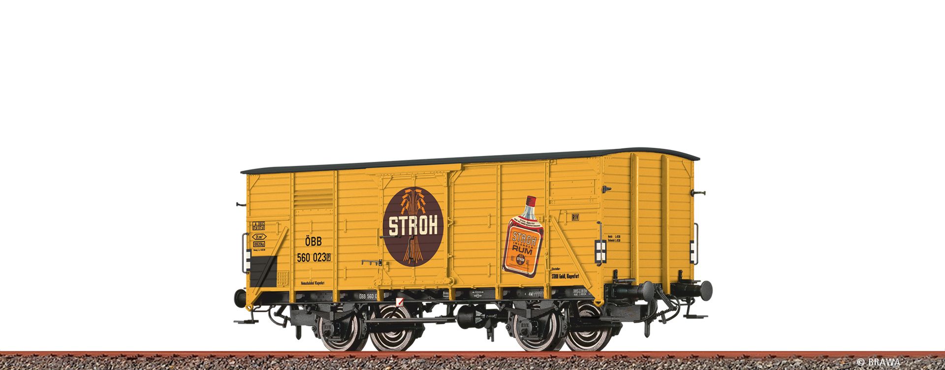 Brawa 50770 - Gedeckter Güterwagen G 'Stroh Rum', ÖBB, Ep.III